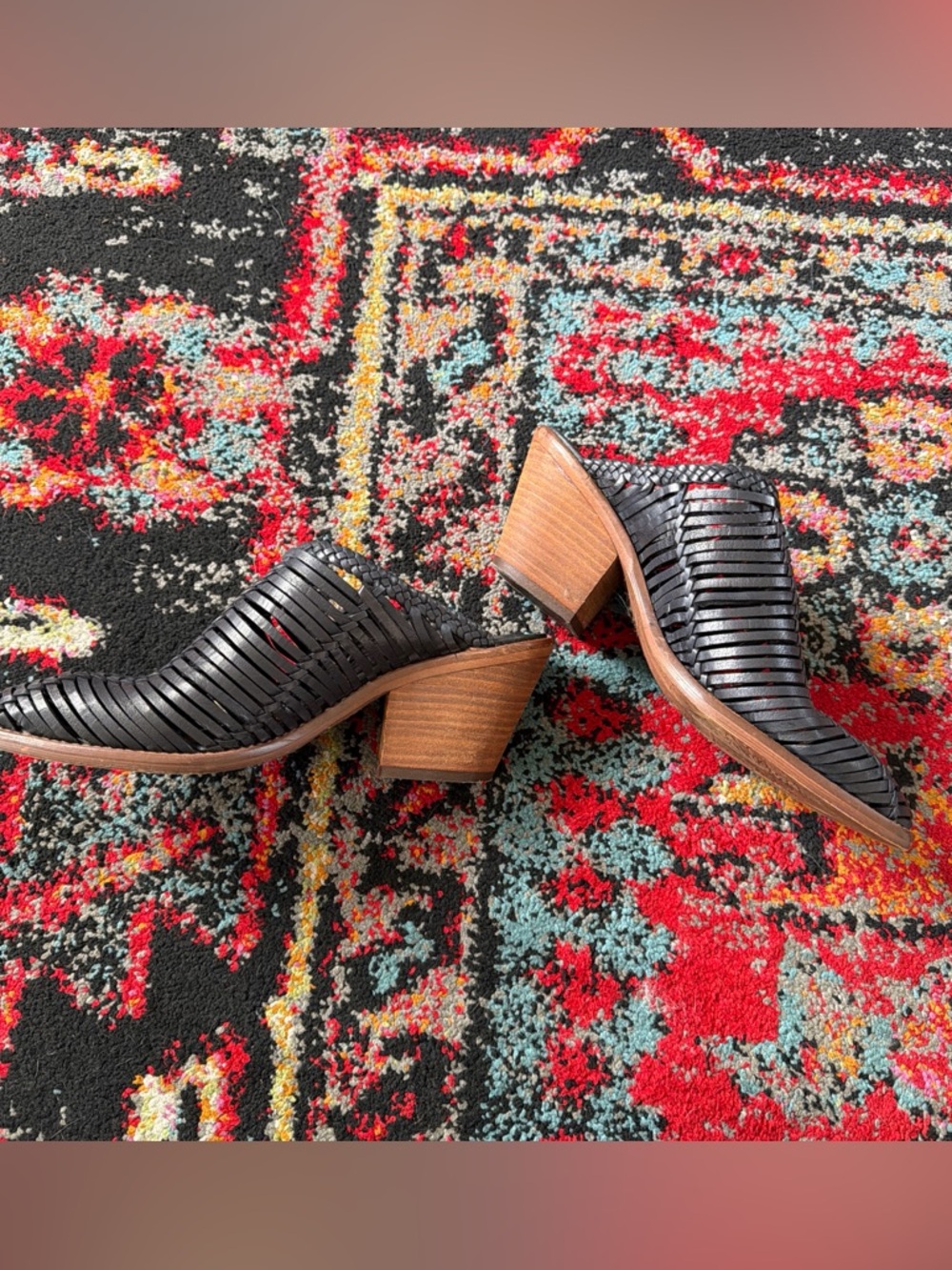 Veracruz Soft Leather Woven Mules